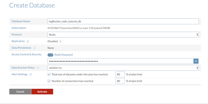 图 2：数据库创建界面。