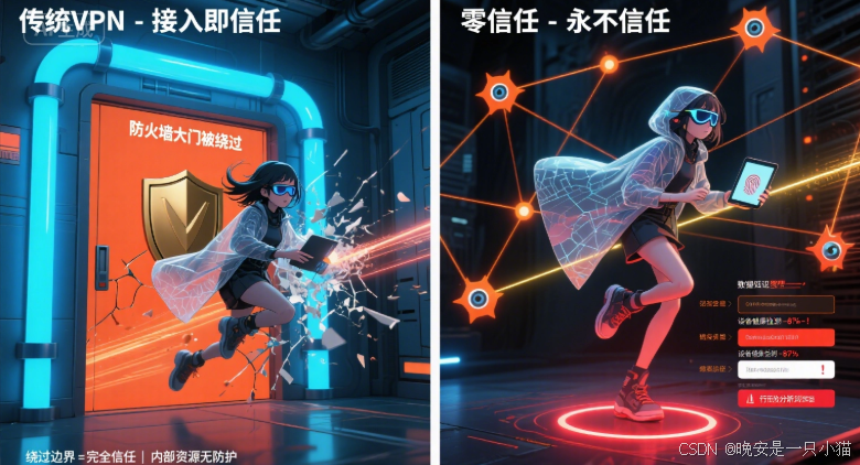 《VPN、零信任、4A系统：运营商安全圈的“塑料兄弟情“大揭秘！》当传统VPN哭着喊扩容，零信任怒斥“内网裸奔“，4A在后台说不关我的事啊...|晚安是一只小猫_运营商的4a 平台,通过teamview远程登录访问可以吗