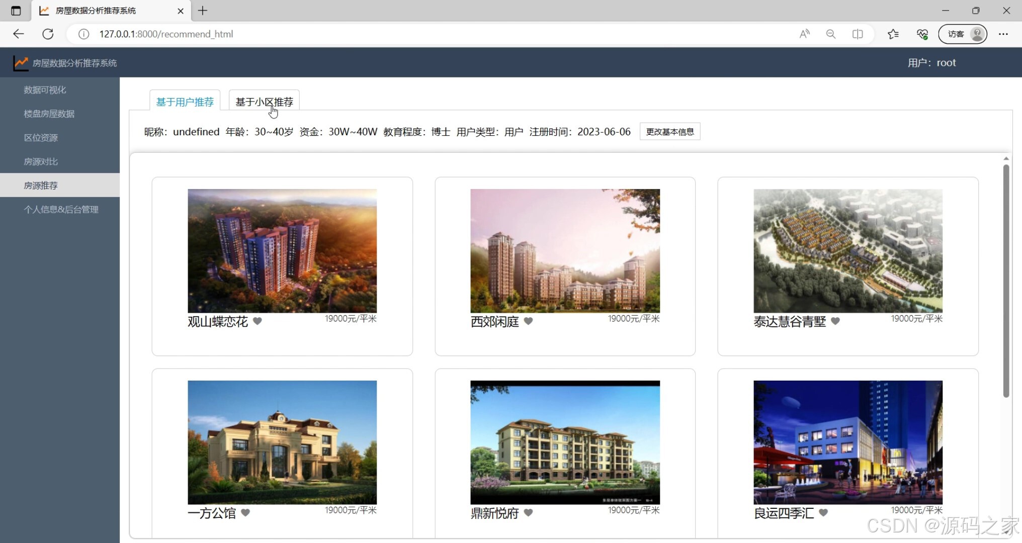 spark房屋推荐系统 大数据 Python 商品房推荐系统 协同过滤推荐算法 楼盘 小区分析可视化 Django框架-CSDN博客