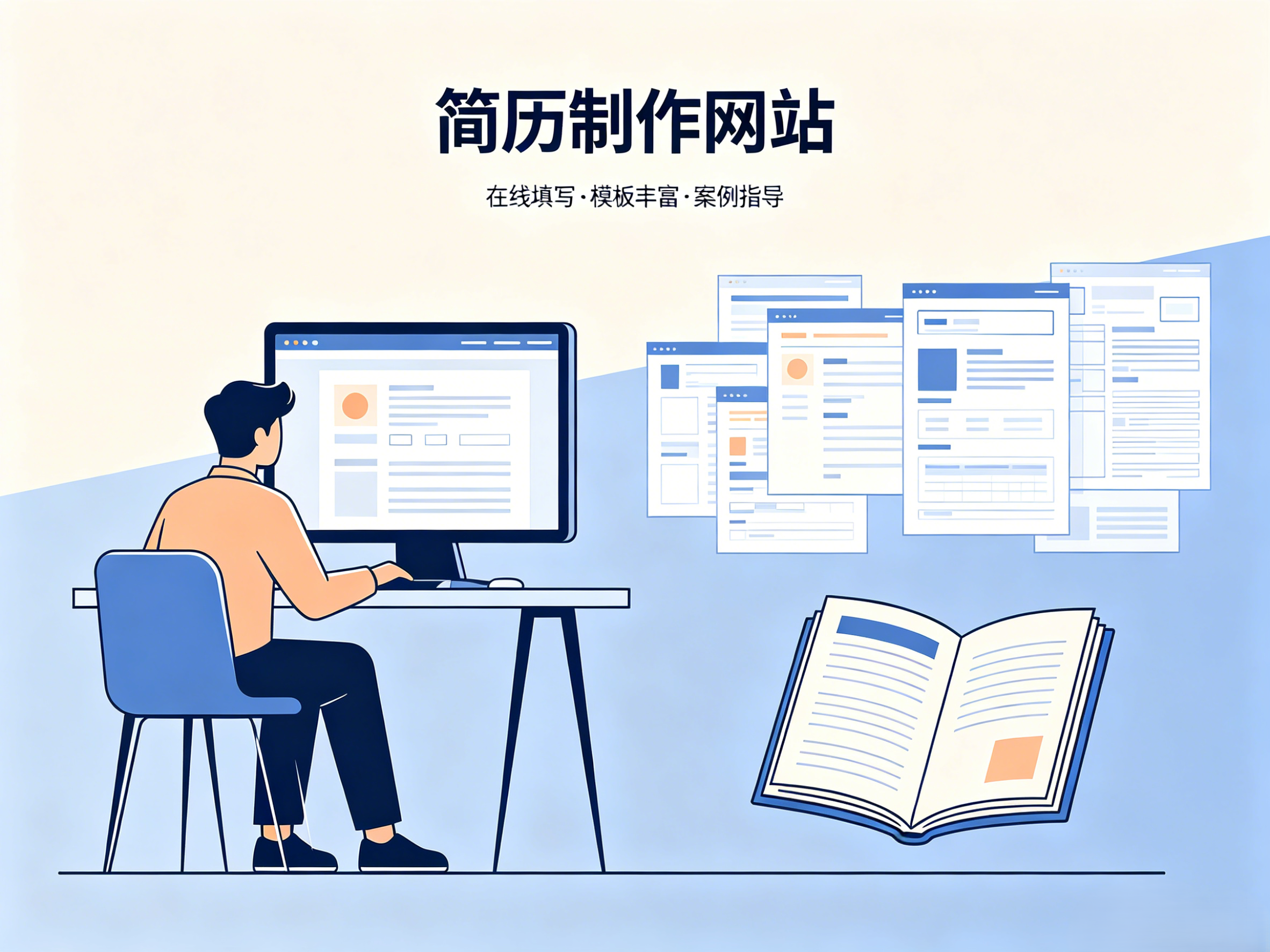 推荐4个既有简历模板又有案例的简历制作网站：直接填内容就能用，还有写法示例