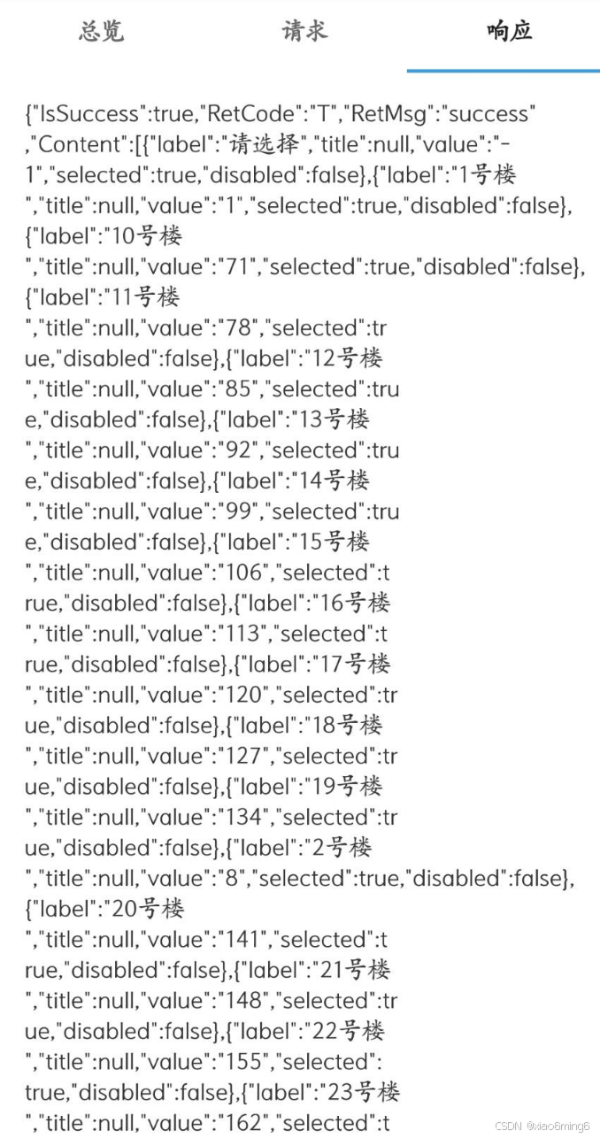 请求结果