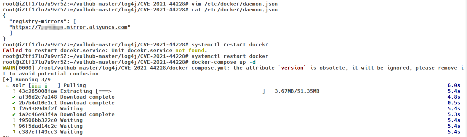 docekr、vulhub无法拉取镜像原因分析与解决方法 solr Error Get *https://registry-1.docker ...