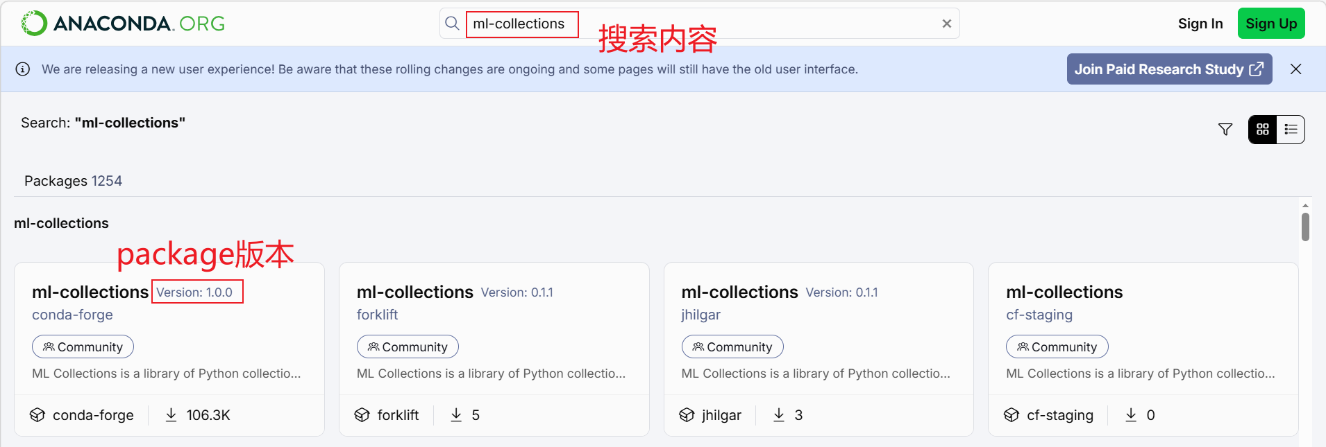 PackagesNotFoundError: The following packages are not available from ...
