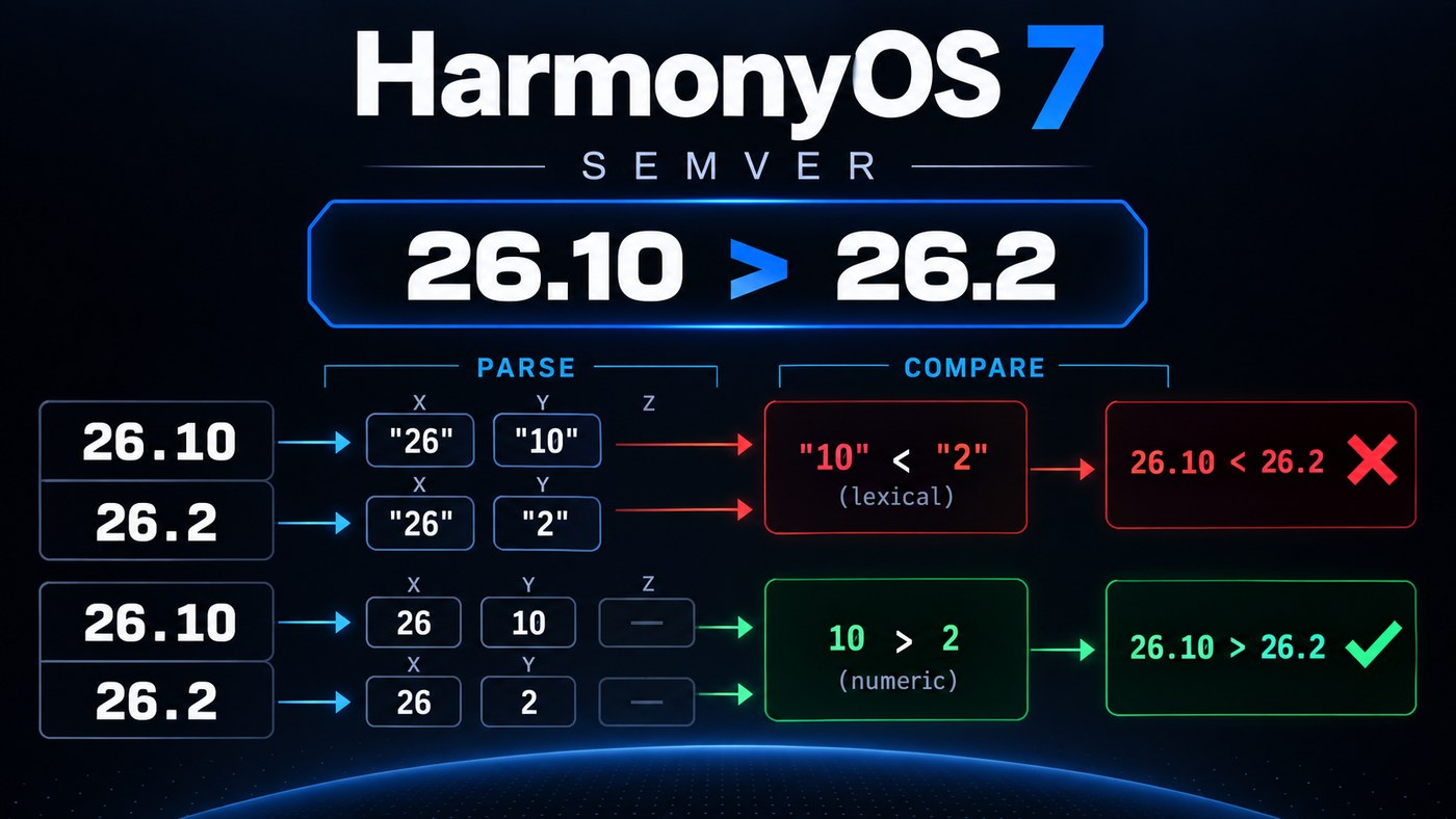 API 26 语义化版本的数字比较路径
