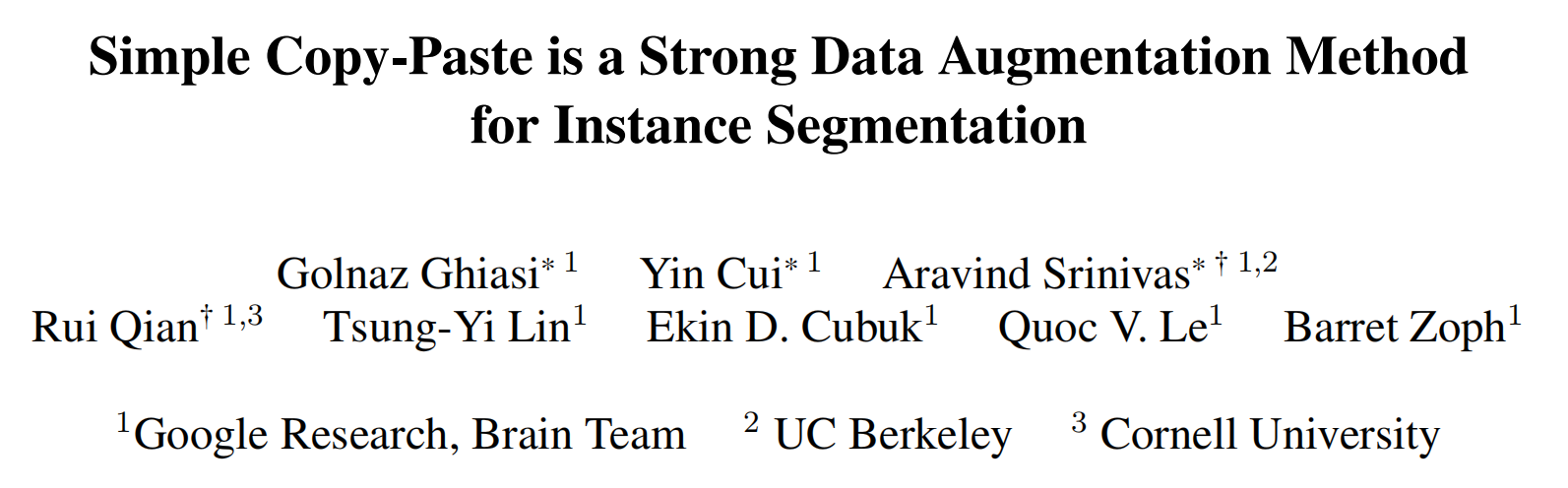 数据增强方法：【Simple Copy-Paste is a Strong Data Augmentation Method for ...