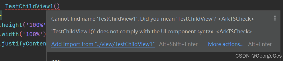 【HarmonyOS】Component组件引入报错 does not meet UI component syntax.