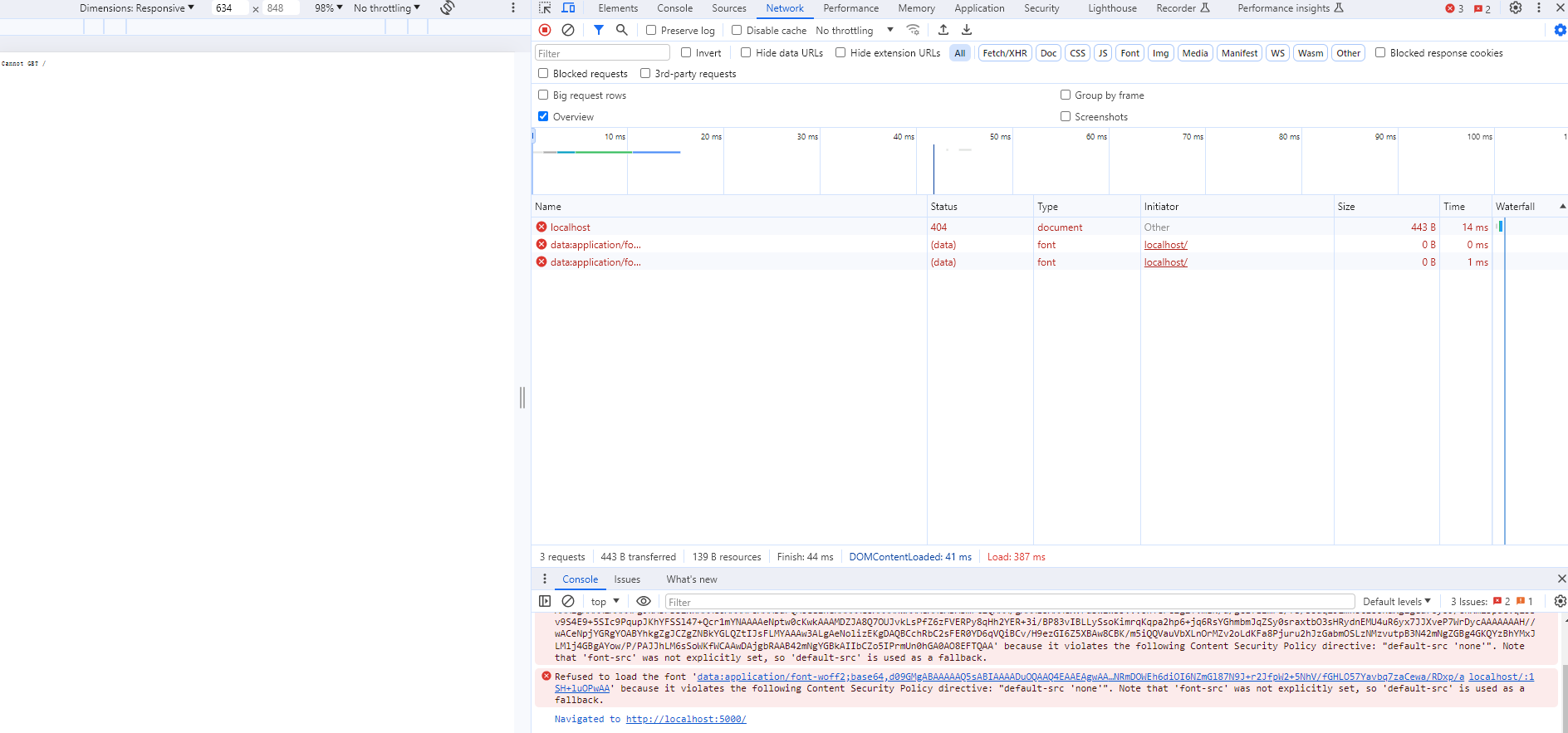 Refused to load the font ‘data:application/font-woff;charset=utf-8 ...