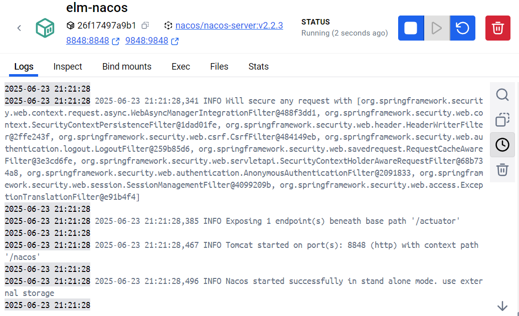 解决docker中Nacos外置mysql数据库时出现No DataSource set