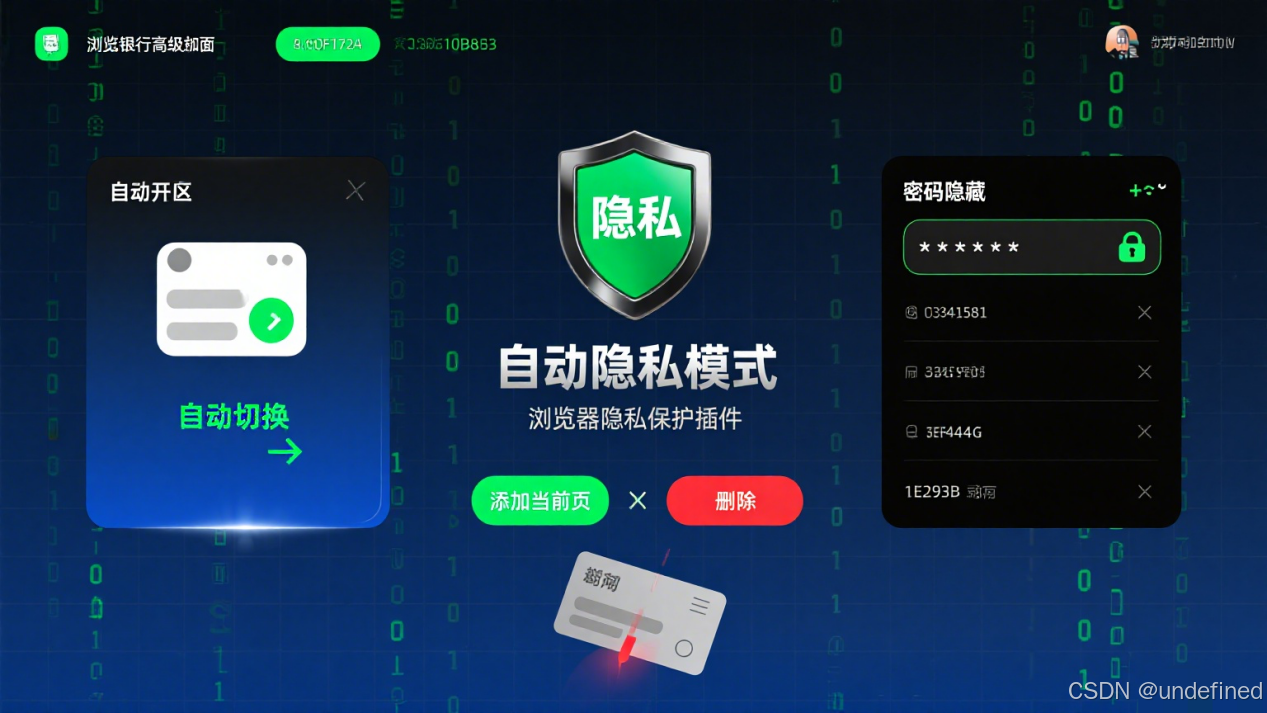 自动隐私模式：网页自动隐私打开，密码隐藏无限添加浏览器插件-CSDN博客