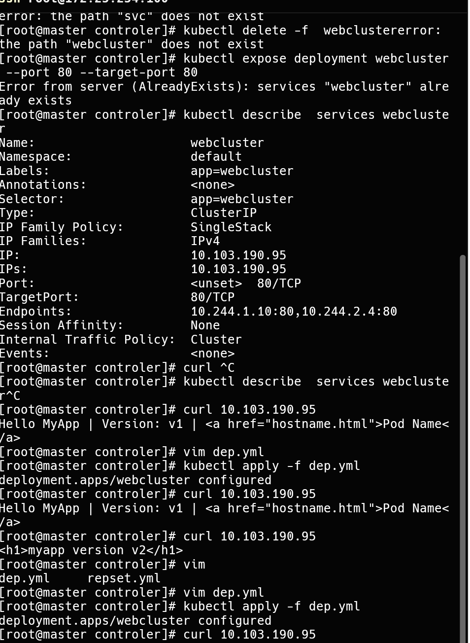 deployment 版本升级和回滚