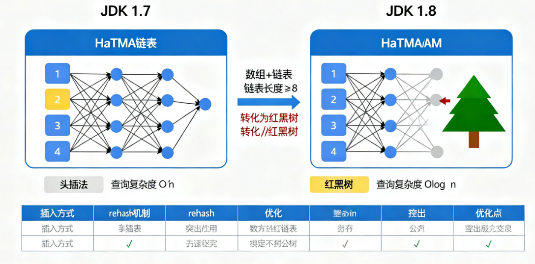 HashMap 的底层原理：从 JDK 1.7 到 1.8 的进化之路_“8-way hash bucket” 的本质-CSDN博客