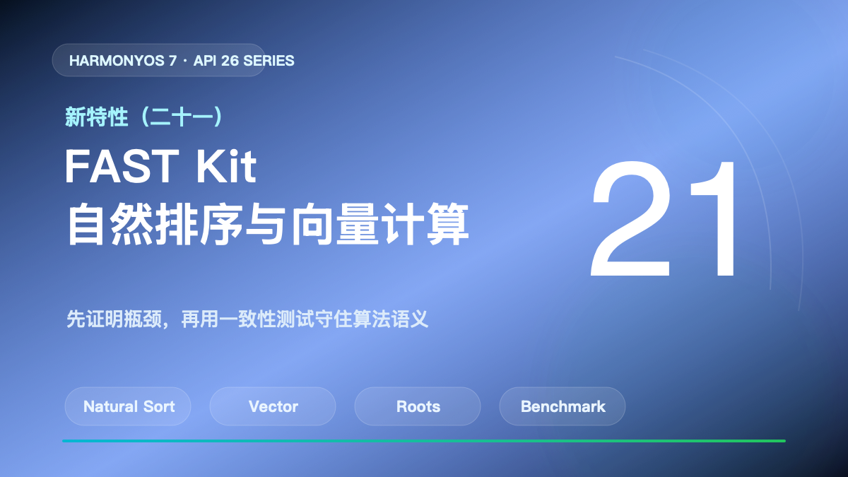 HarmonyOS 7 新特性（二十一）｜FAST Kit：自然排序与向量计算封面