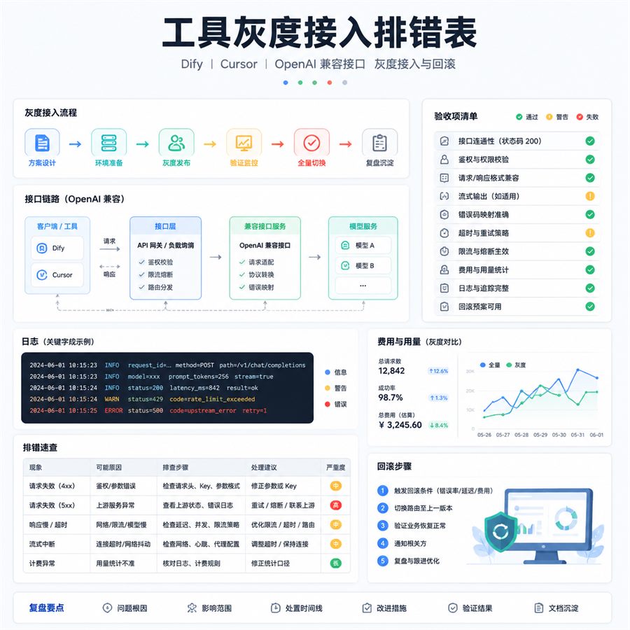 工具灰度接入排错表