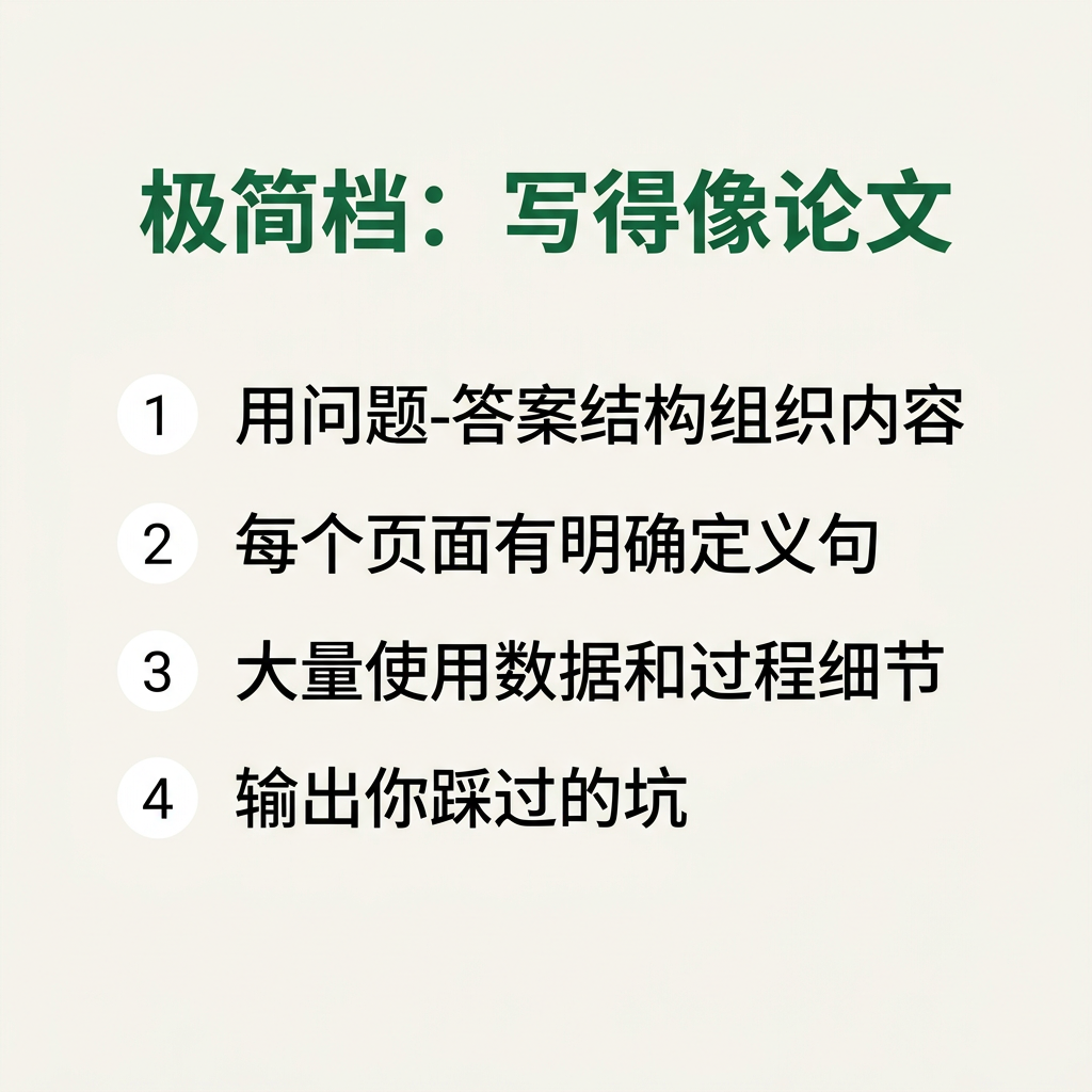 极简档:写得像论文