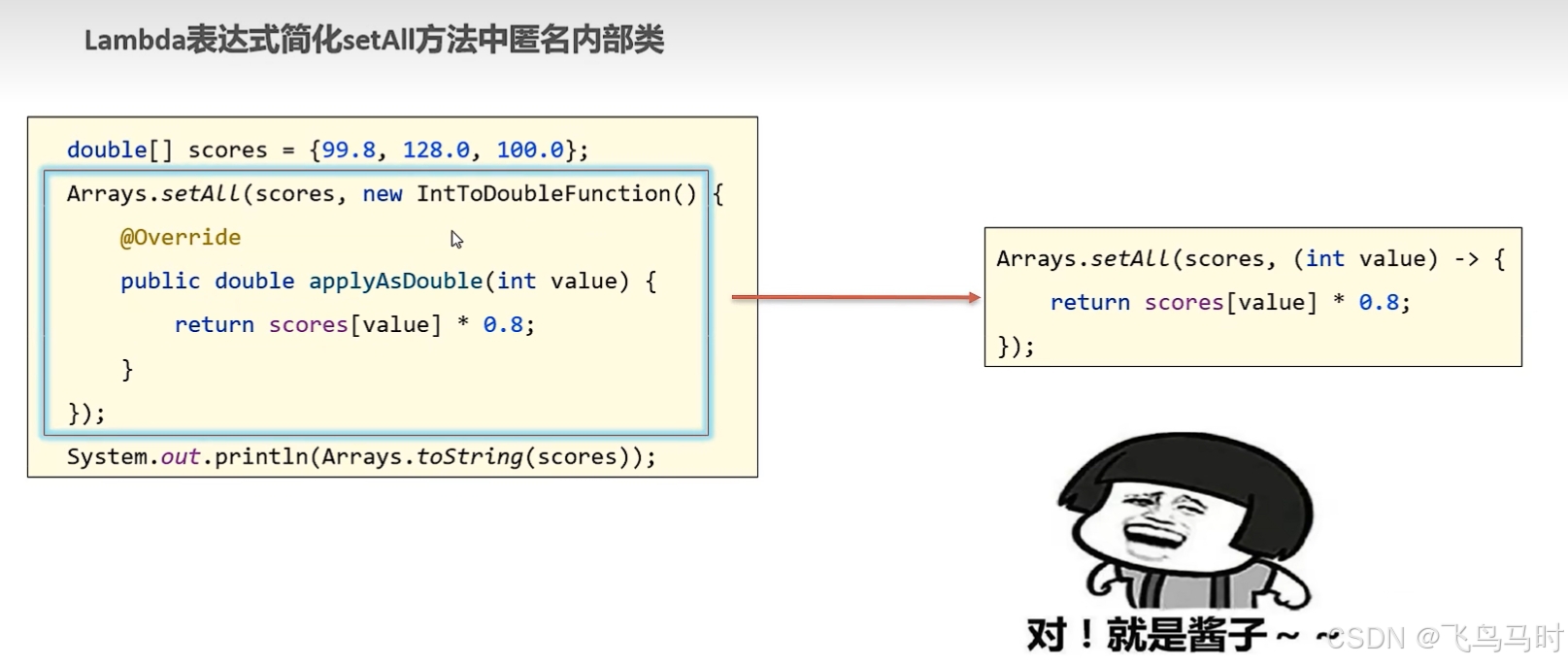 Lambda表达式简化setAll方法中匿名内部类