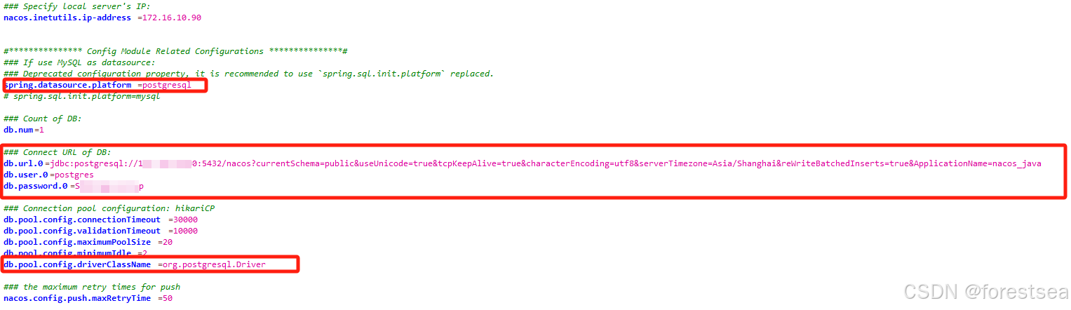 此图表示使用postgres数据库存放nacos数据