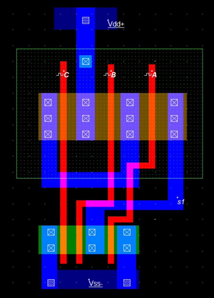 逻辑的版图实现--microwind绘制版图 数字逻辑与计算机设计大作业-CSDN博客