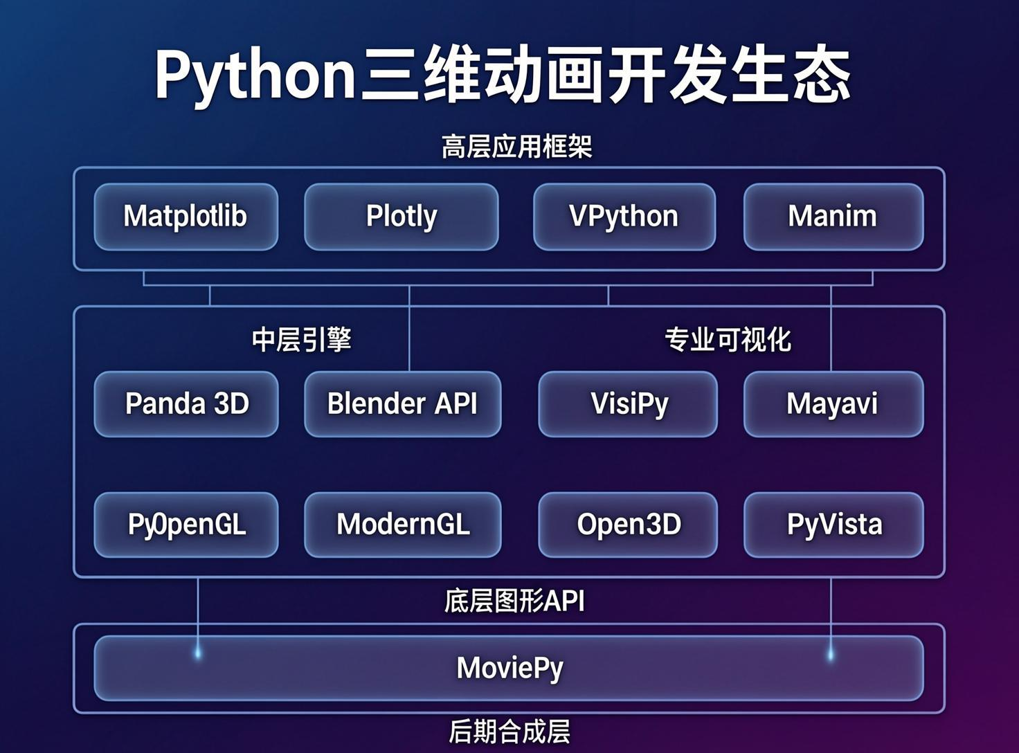 【Python动画】Python三维动画开发全景指南:从科学可视化到专业动画制作_python链接三维动画的库-CSDN博客