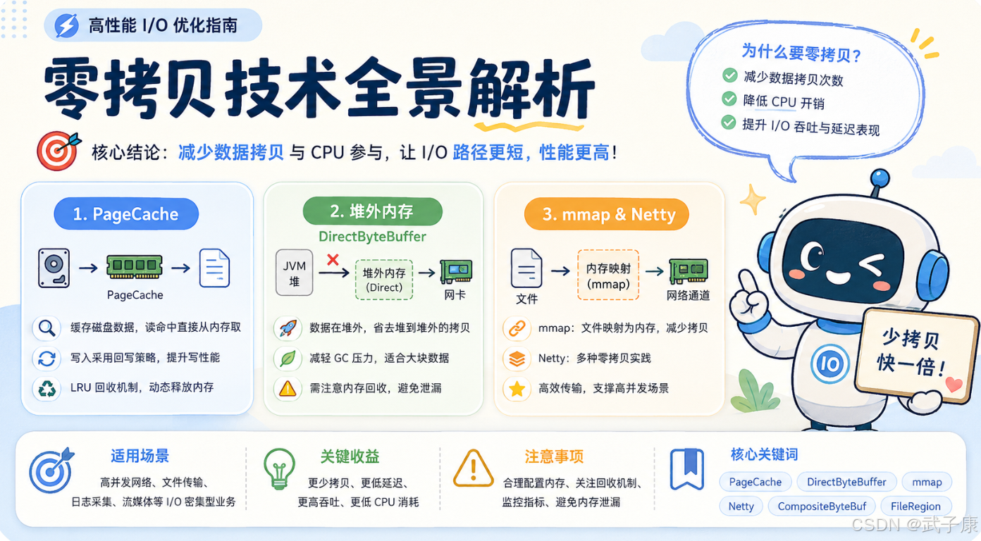 Java-222 RocketMQ零拷贝技术从原理到实战:PageCache、DirectByteBuffer与Netty实现