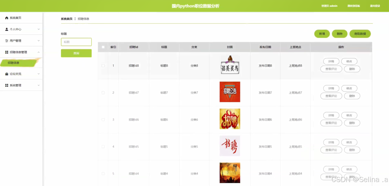 #python #sql #mysql #mariadb #sqlinjection #link |... 基于python+大数据的python职位数据分析系统-CSDN博客