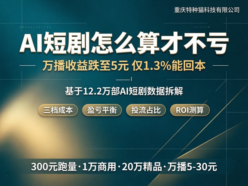 ai制作短剧的成本与收益是多少