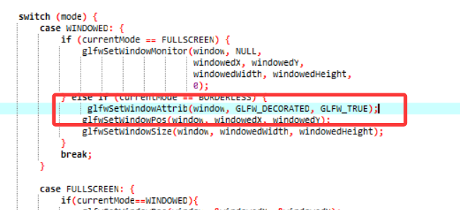 C++ Catrix游戏引擎开发之全屏,无边框,窗口模式切换逻辑(适用于OpenGL接口)