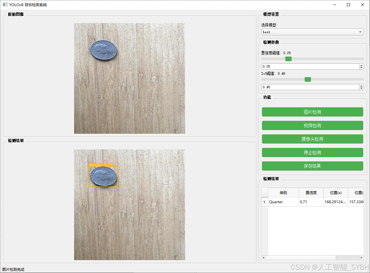基于深度学习YOLOv8的美国硬币识别检测系统（YOLOv8+YOLO数据集+UI界面+Python项目源码+模型）_硬币识别开源项目-CSDN博客