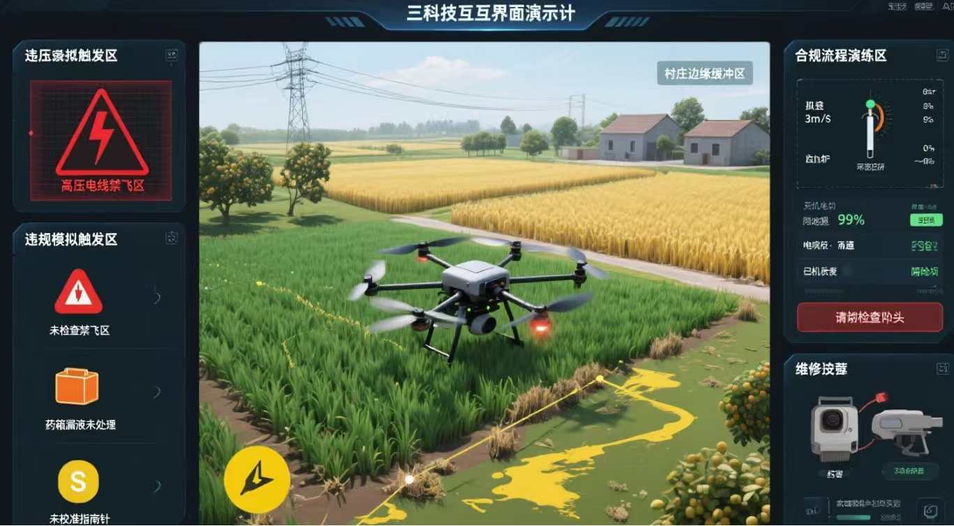 虚拟仿真技术为无人机农业作业实训提供了安全规范的实训平台