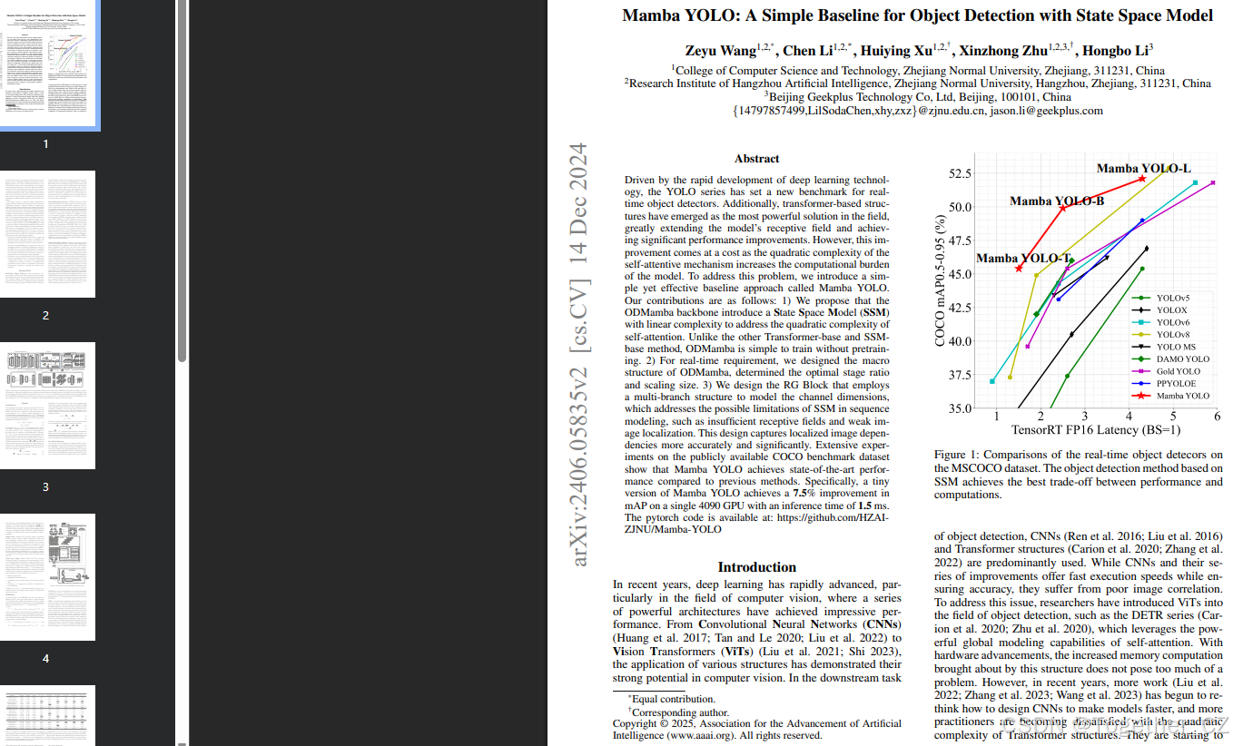 Mamba YOLO: A Simple Baseline for Object Detection with State Space ...