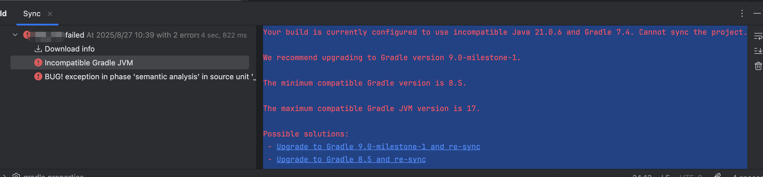 Android Studio 同步失败？可能是 JDK 和 Gradle 不兼容_the minimum compatible gradle ...