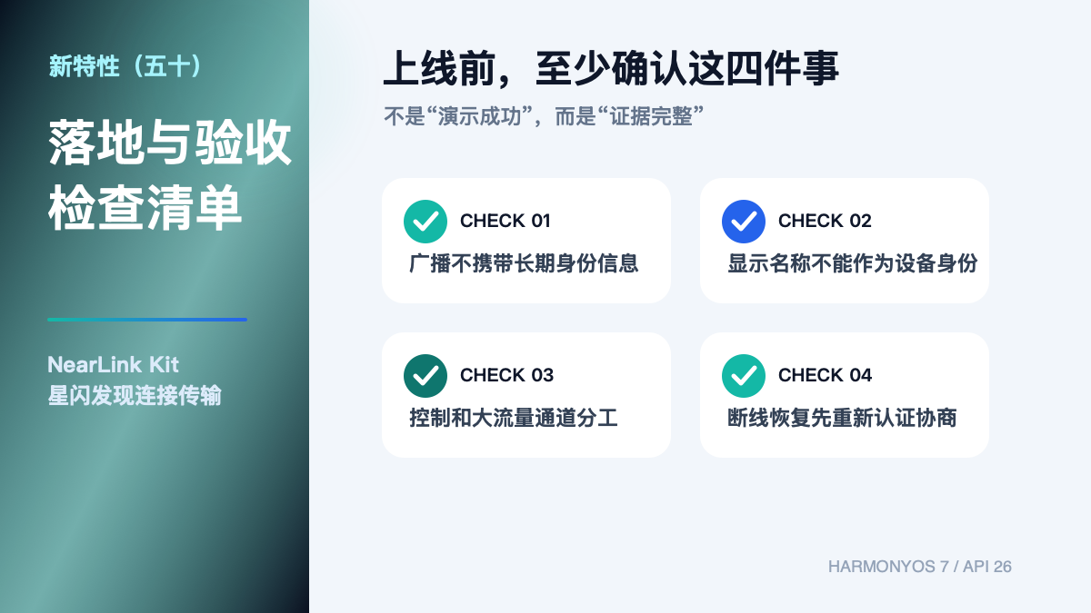 HarmonyOS 7 新特性（五十）检查清单