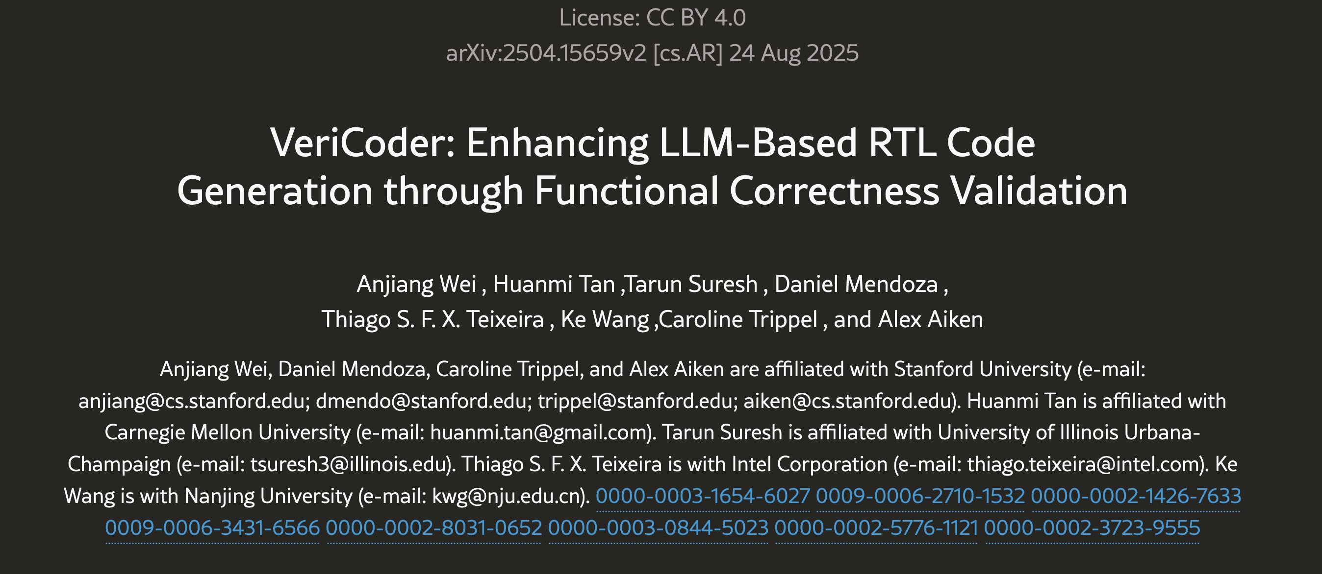 全文-- VeriCoder: Enhancing LLM-Based RTL Code Generation through Functional  Correctness Validation-CSDN博客