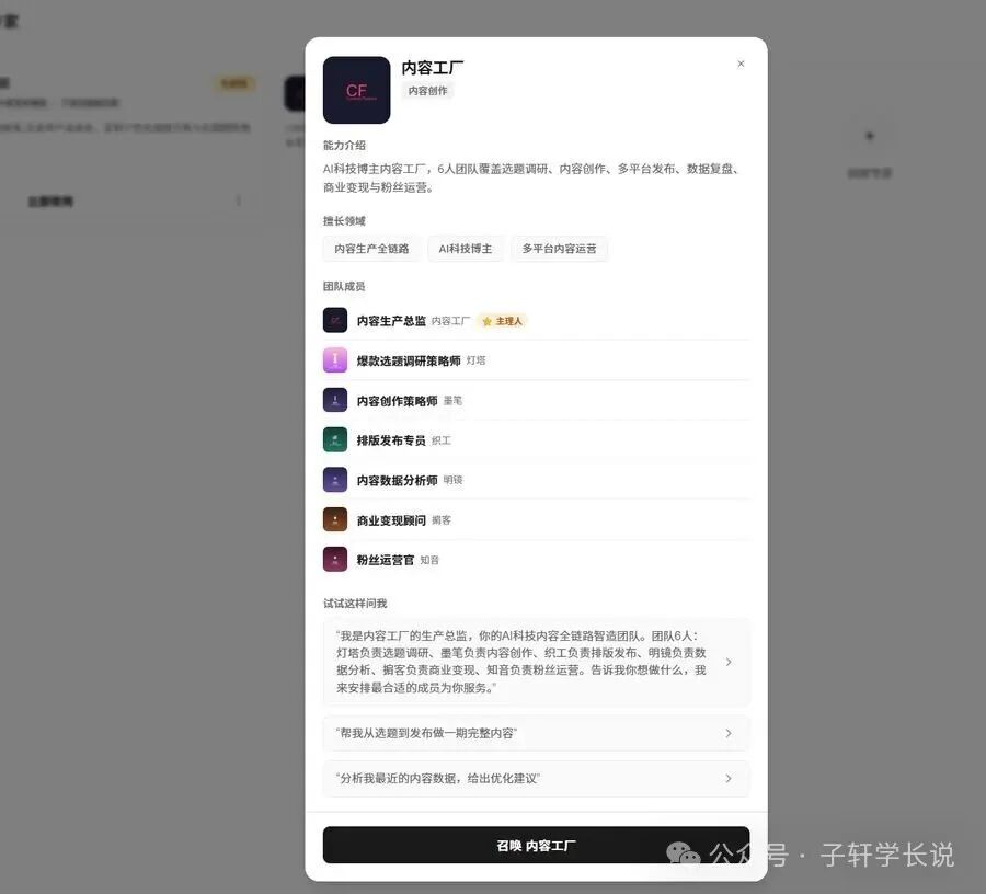 专家团召唤使用