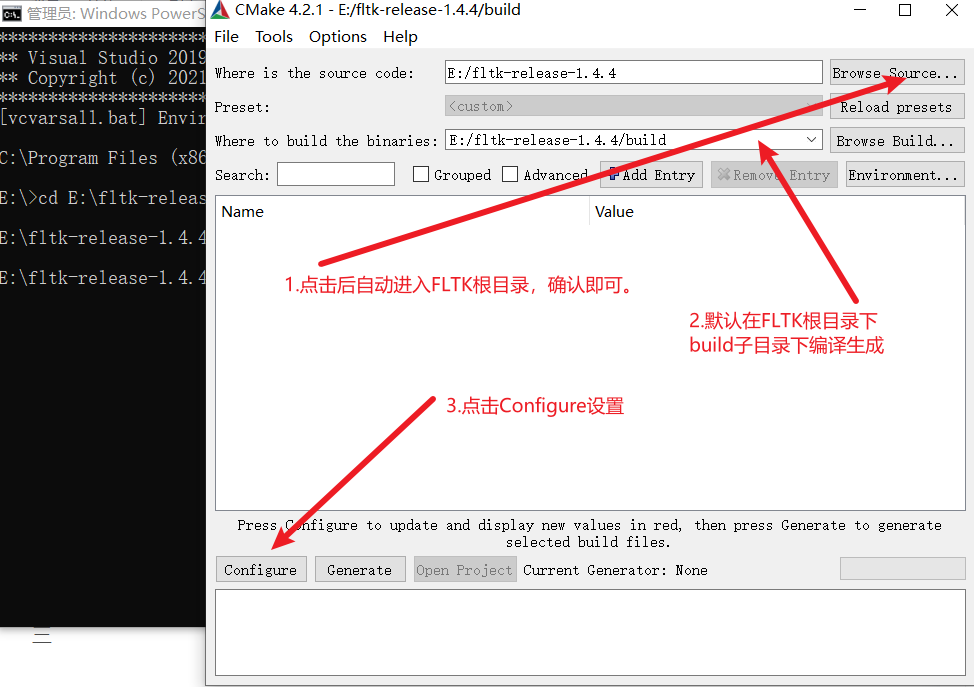 VS2019编译FLTK-1.4.4轻量级64位界面库_vs 配置 fltk-CSDN博客