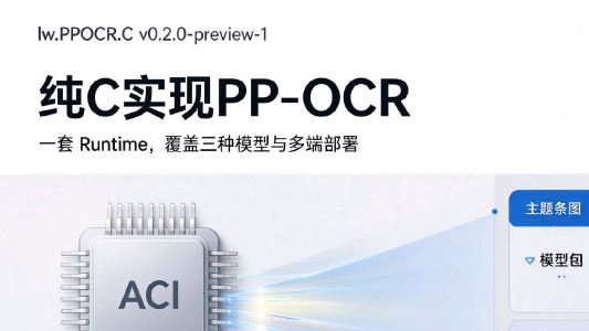 放弃Python!纯C实现PP-OCR,单HTML开箱即用的离线OCR方案封面图