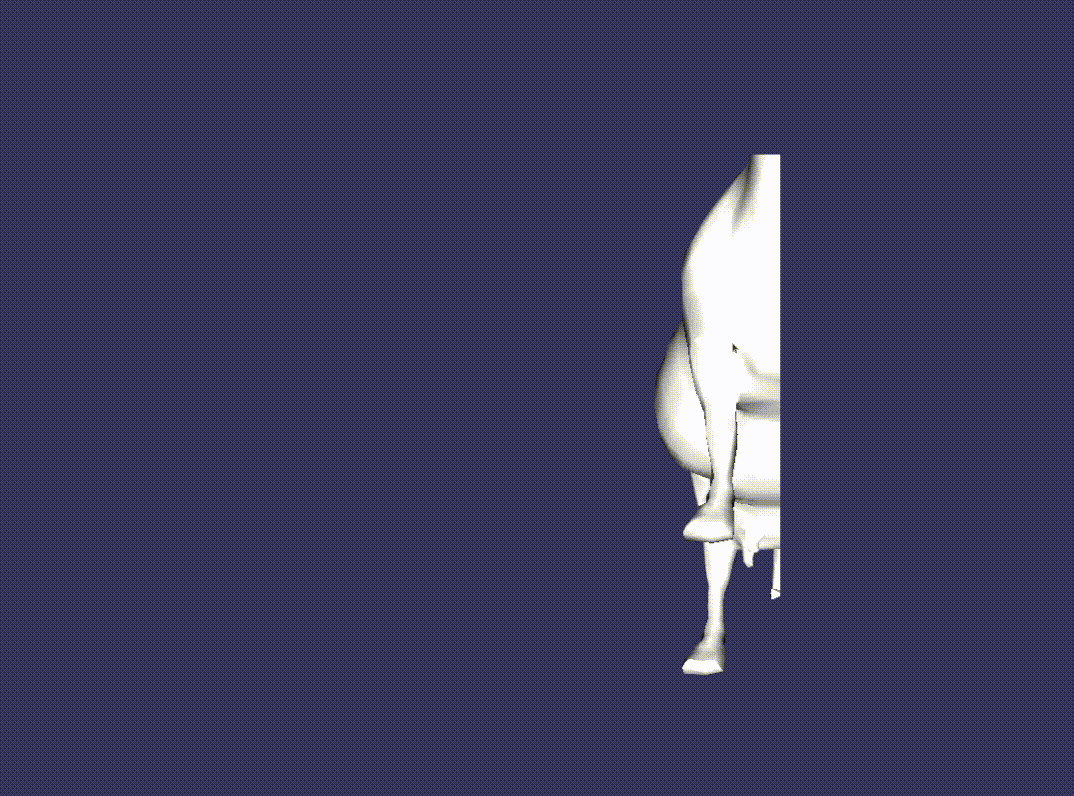 运行后窗口仅在 到 的矩形区域内显示模型,其余区域为黑色,裁剪效果清晰直观。