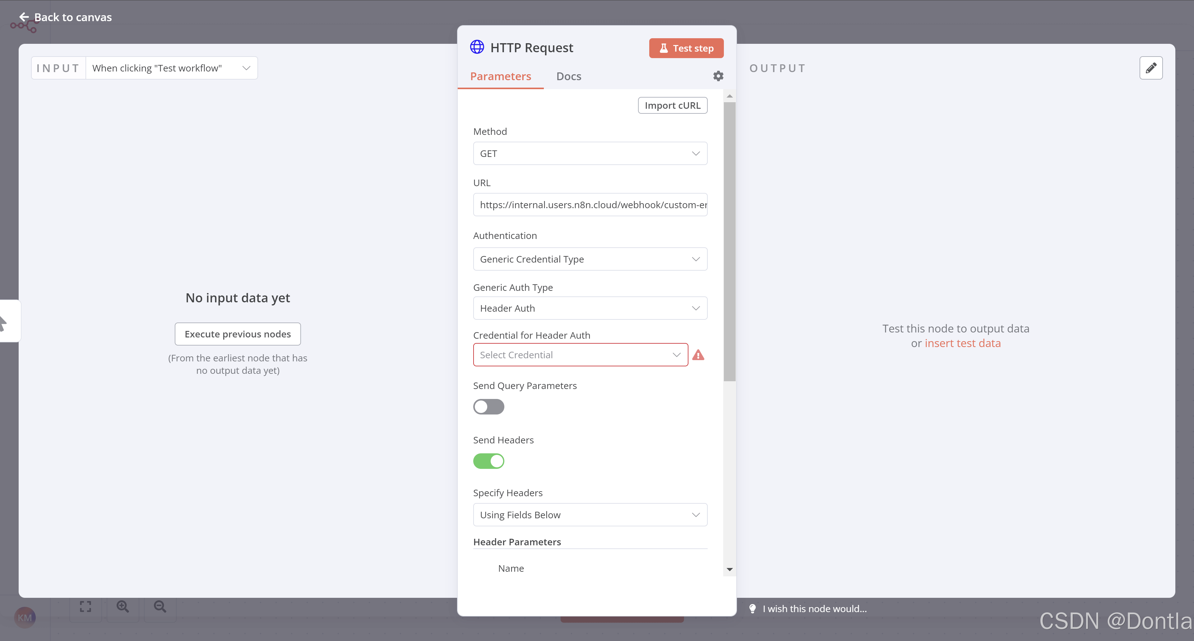 HTTP Request node