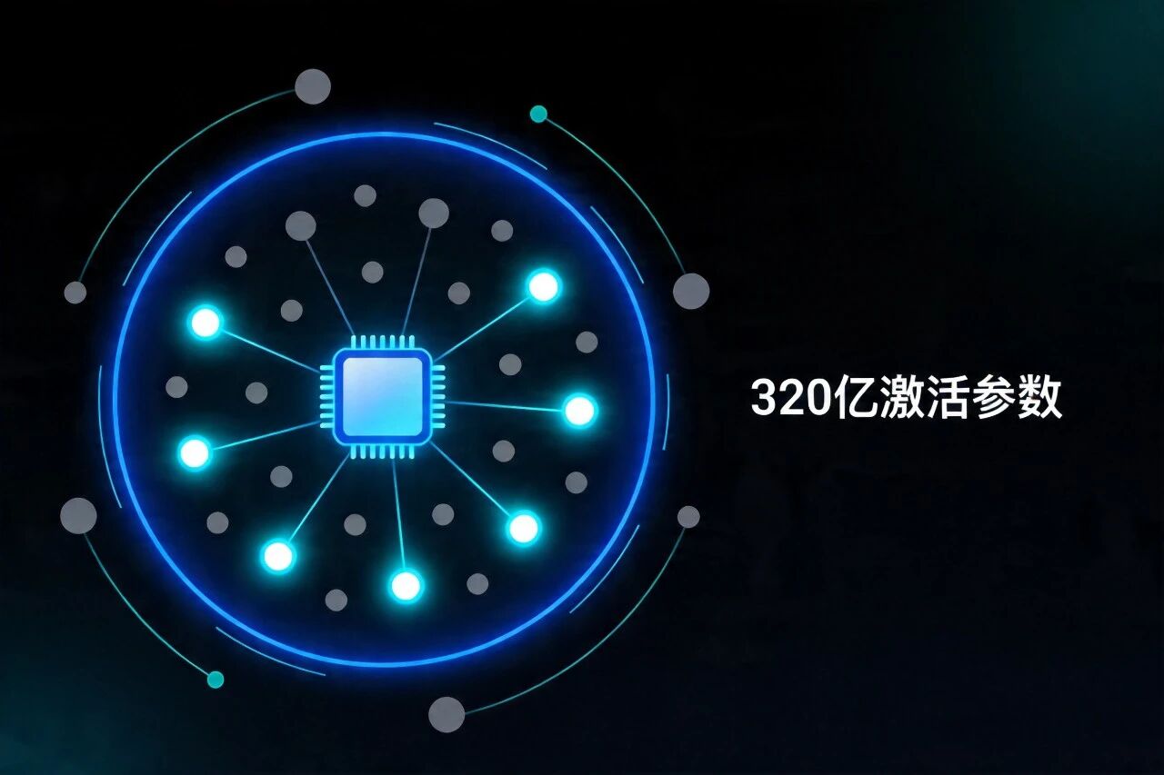 MoE架构概念图：384个专家模块，每次只激活8个
