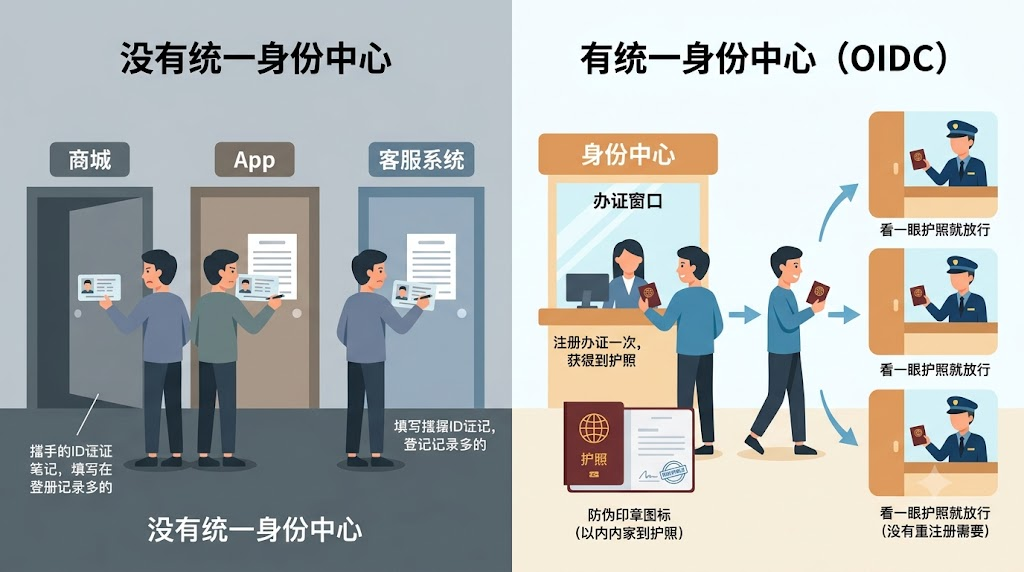 OIDC 统一身份中心示意