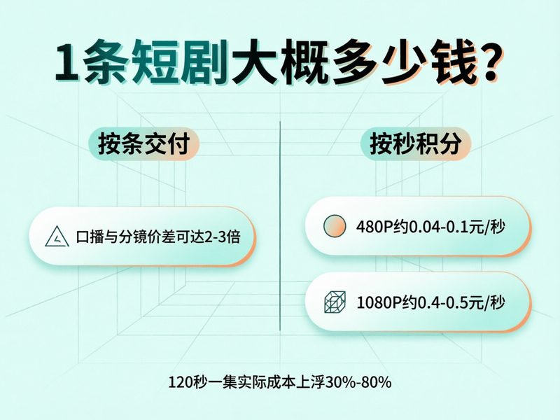 单条理论成本约5-60元、实际支出需上浮30%-80%，但几天能交付同样要算进去。