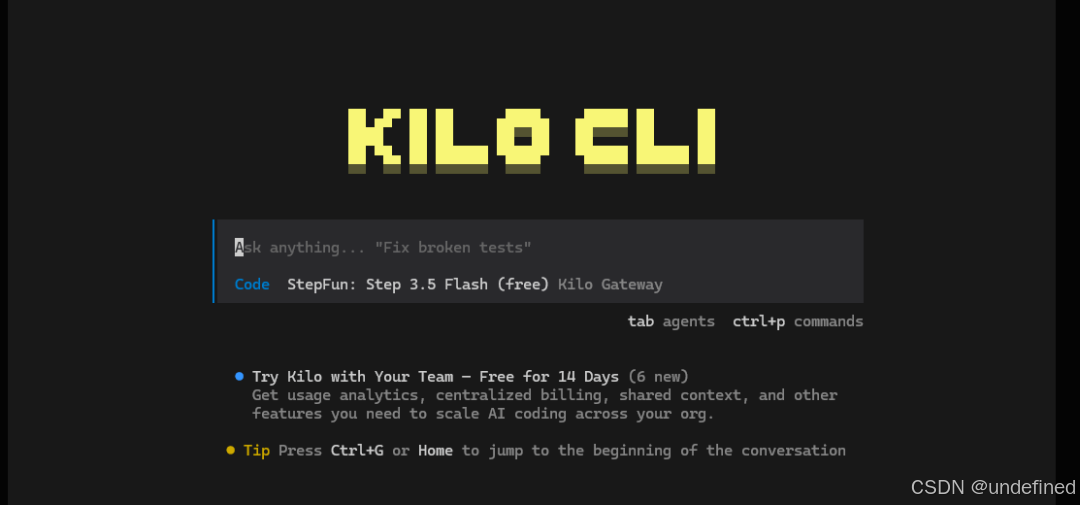 Kilo CLI 界面
