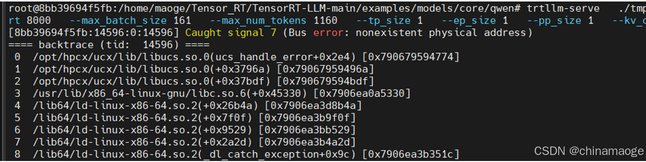 Bus error