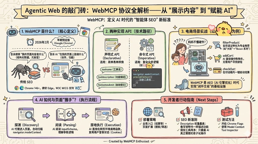 技术SEO眼中的WebMCP - 下一代网页交互标准助力AI电商体验