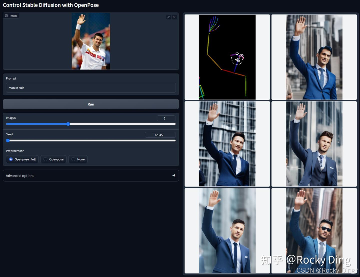 ControlNet 1.1 Openpose的控制生成效果