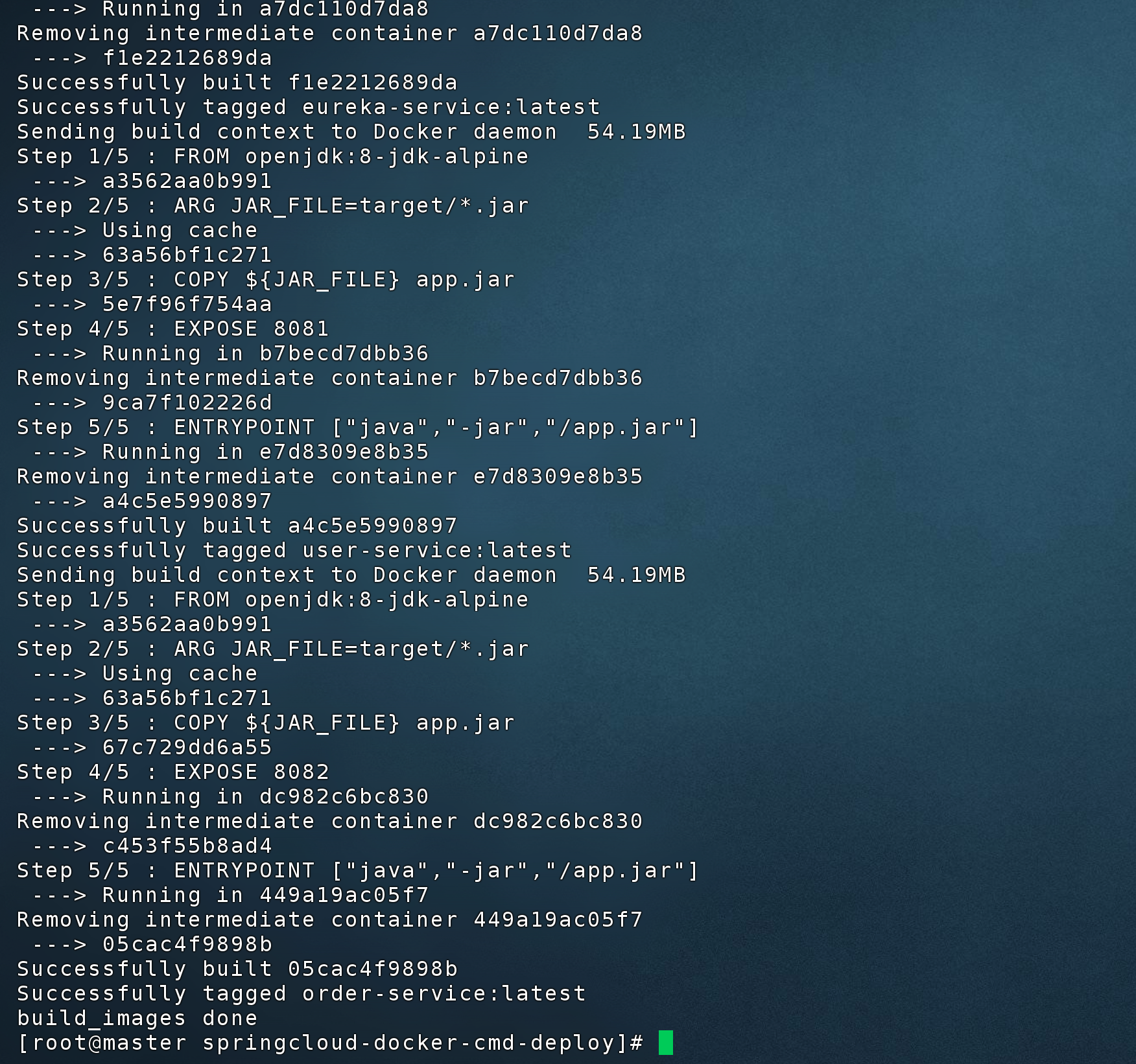 【JAVA应用实战-SpringCloud】（三）SpringCloud微服务模块使用docker进行部署_java 微服务部署docker ...