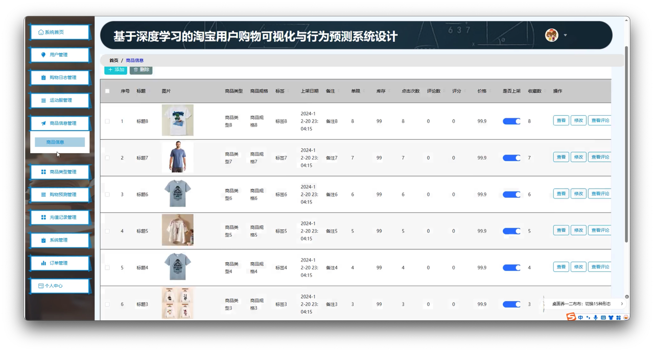 基于大数据python Django淘宝用户行为数据分析可视化系统(源码+LW+部署讲解+数据库+ppt)-CSDN博客