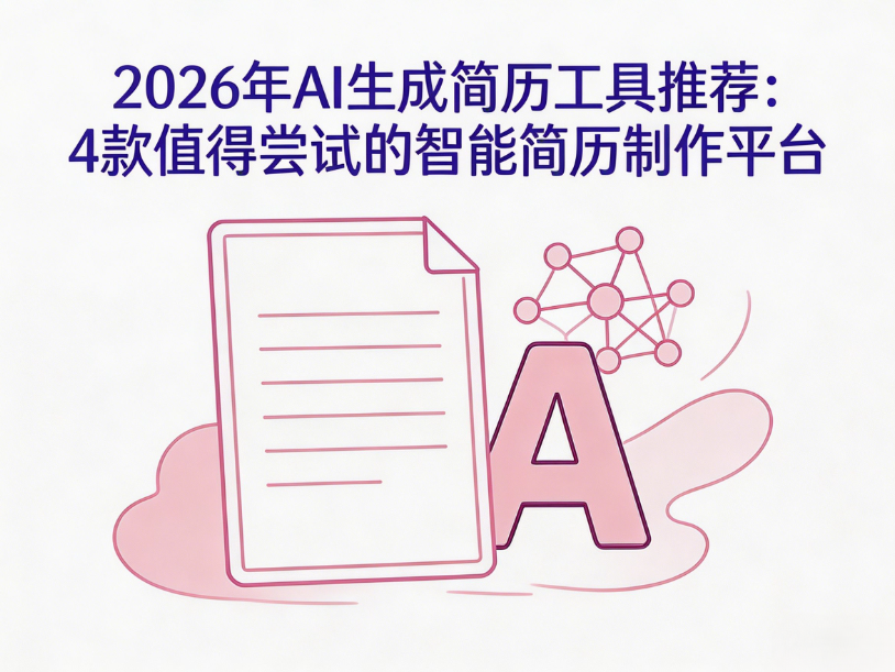 2026年AI生成简历工具推荐：4款值得尝试的智能简历制作平台