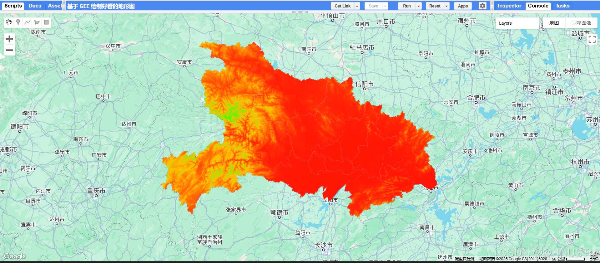 基于 GEE 绘制好看的地形图_gee制图-CSDN博客