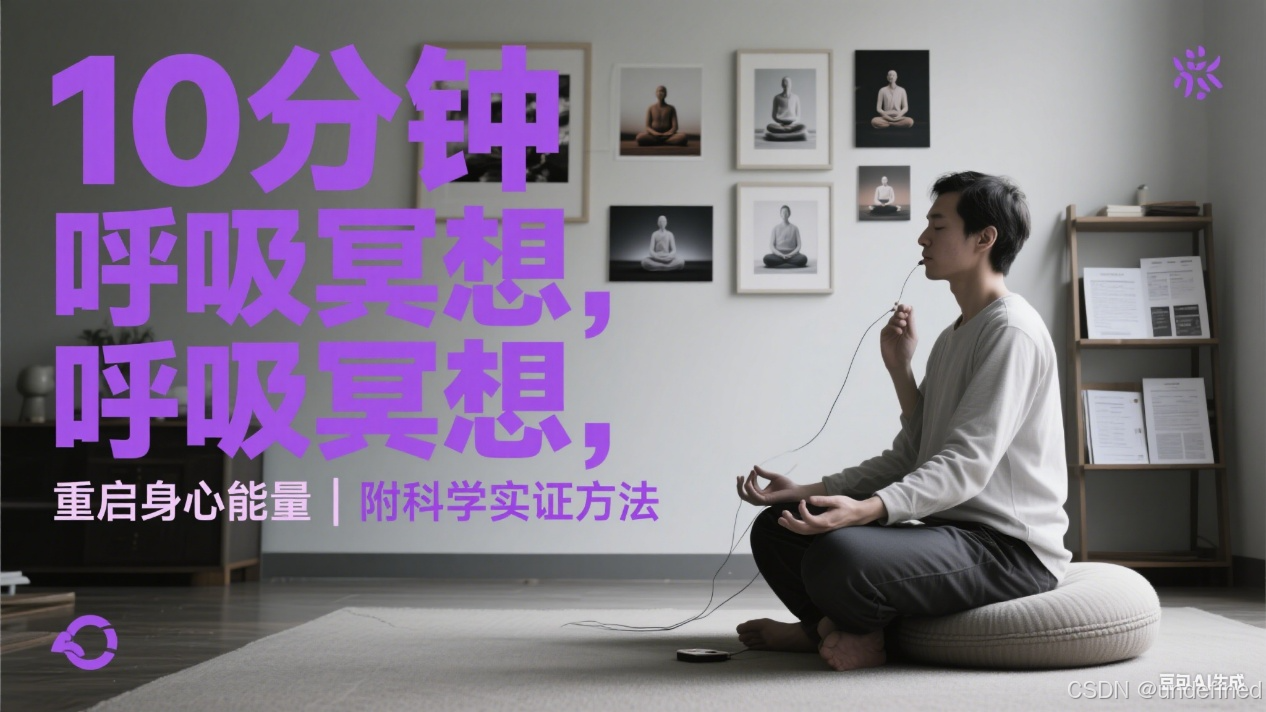 10 分钟呼吸冥想,重启身心能量|附科学实证方法-CSDN博客