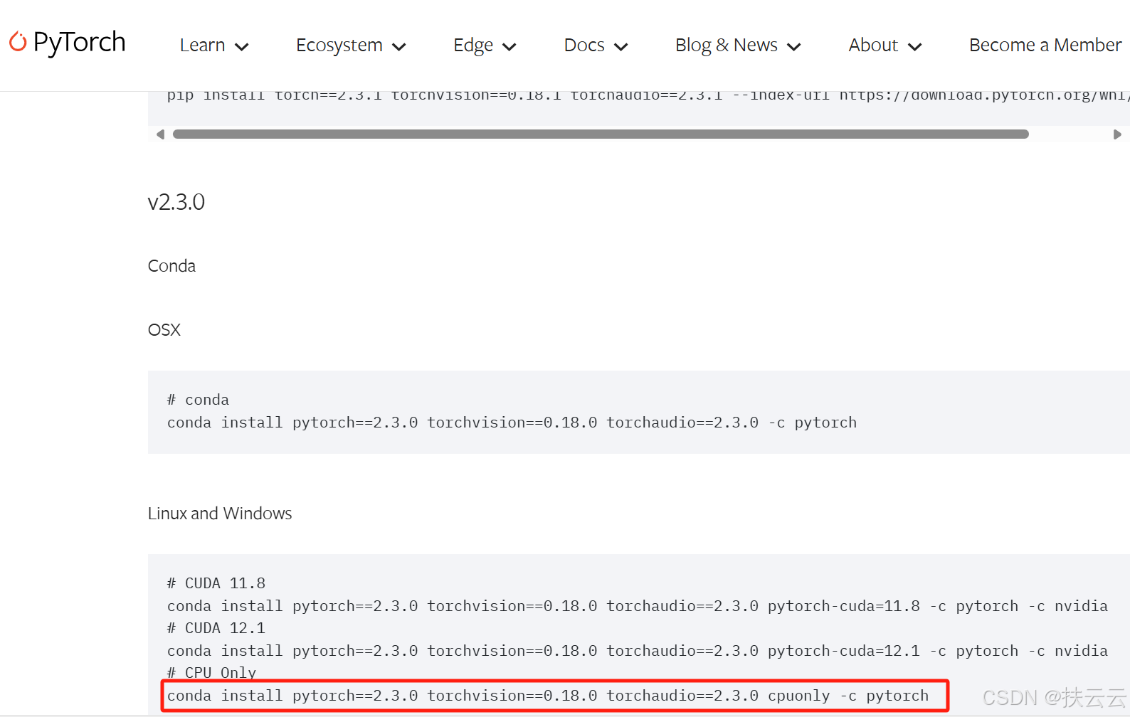 配置pytorch的cpu环境 anaconda pytorch下载